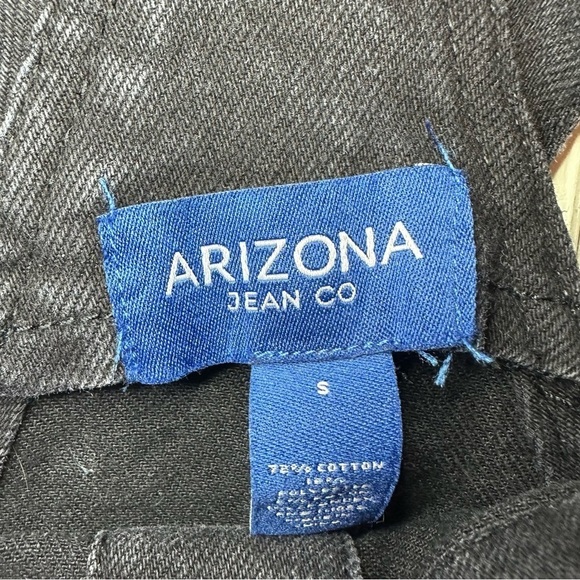 Arizona Jean Co Denim Jumper Dress Overall Jean Black Size Small Grunge Y2K Goth - Picture 3 of 10